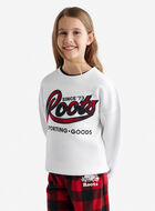 Kids Plaid Applique Crew Sweatshirt