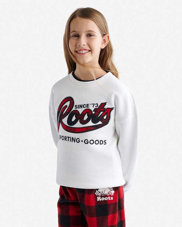 Kids Plaid Applique Crew Sweatshirt