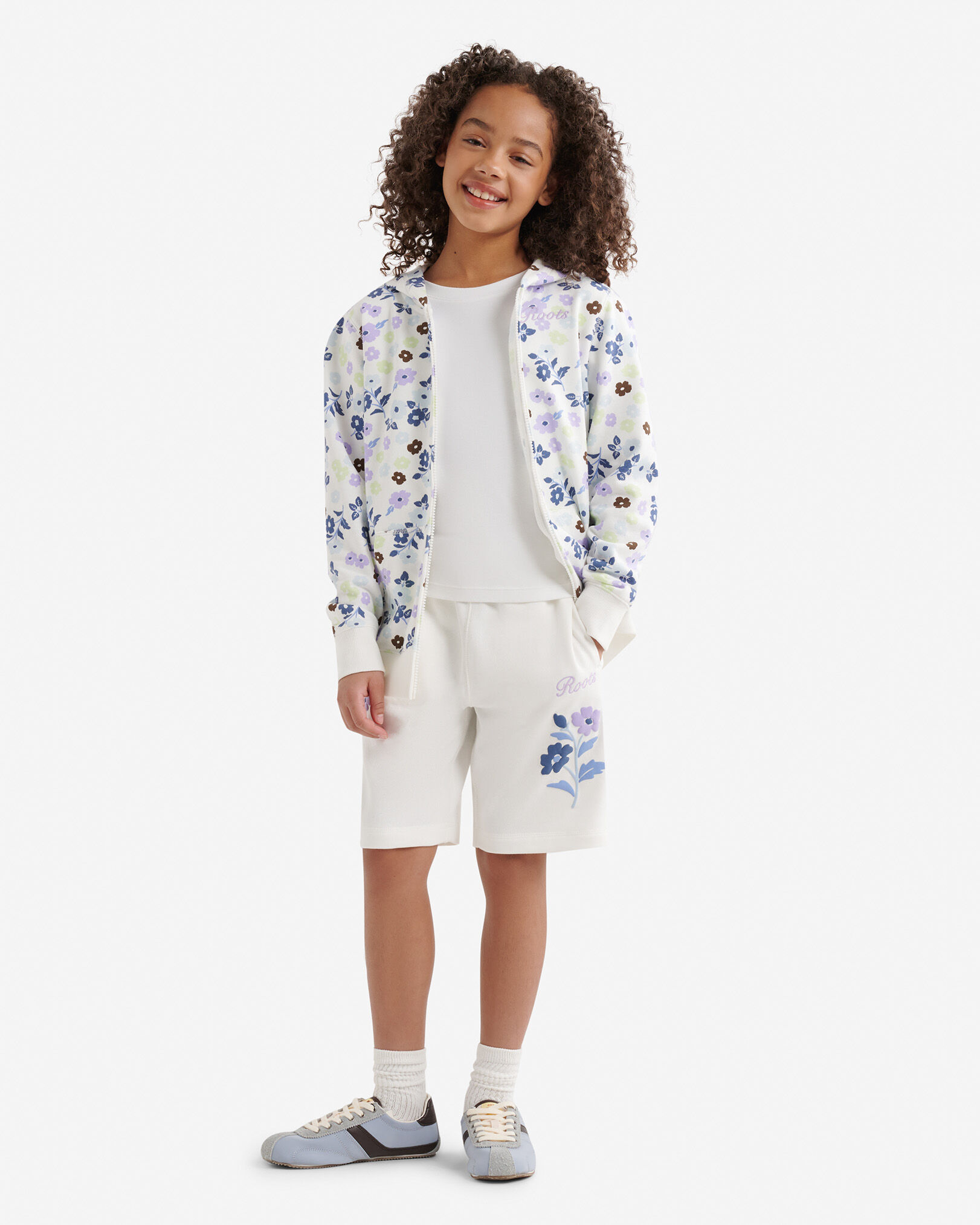 Short motif floral pour enfant