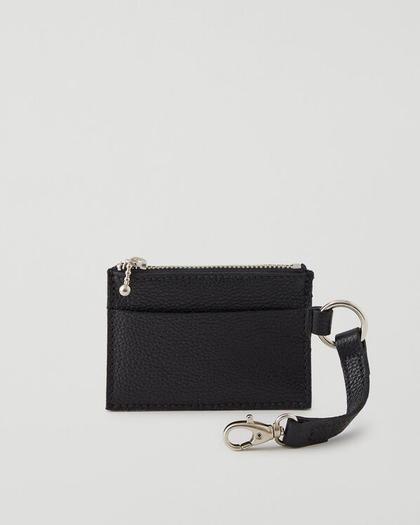 Petite pochette à glissière en cuir Cervino