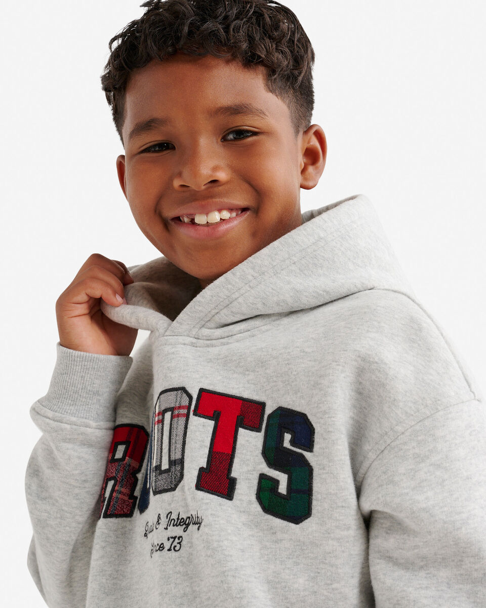 Kids Plaid Applique Hoodie
