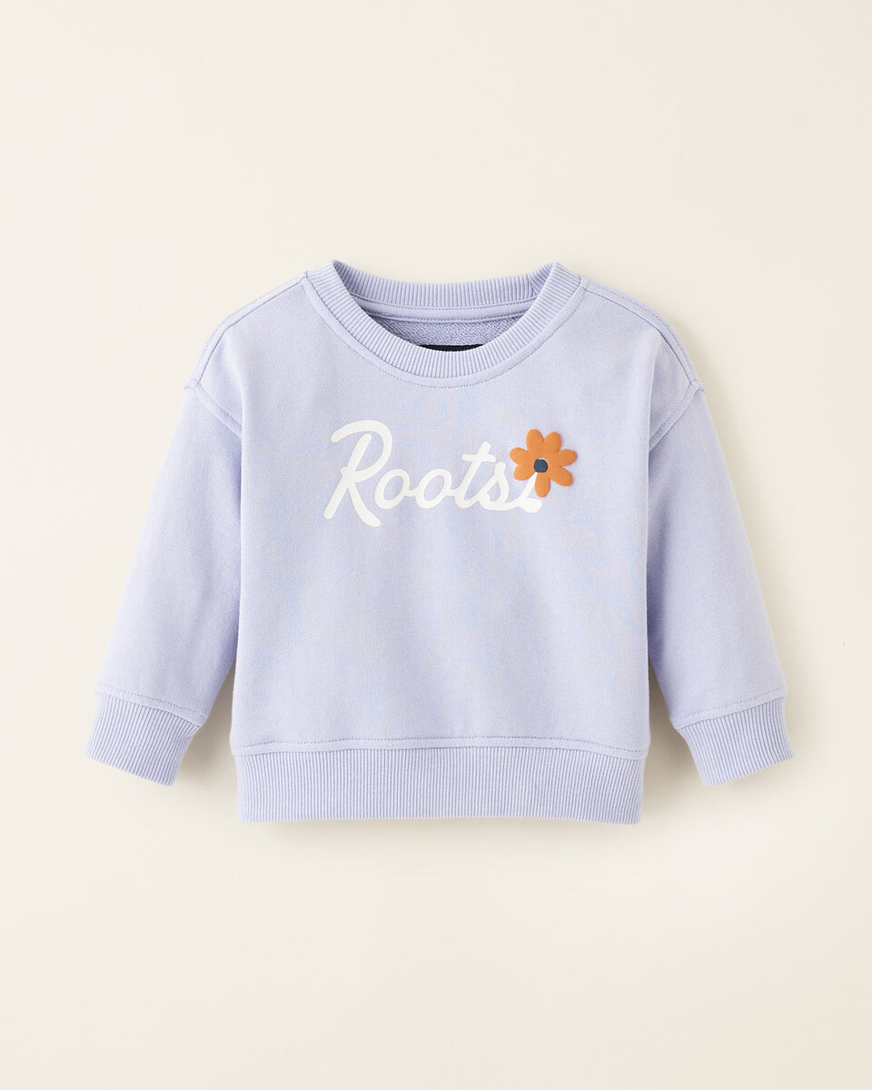 Chandail à col rond motif floral pour bébé