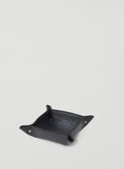 Small Leather Tray Metallic