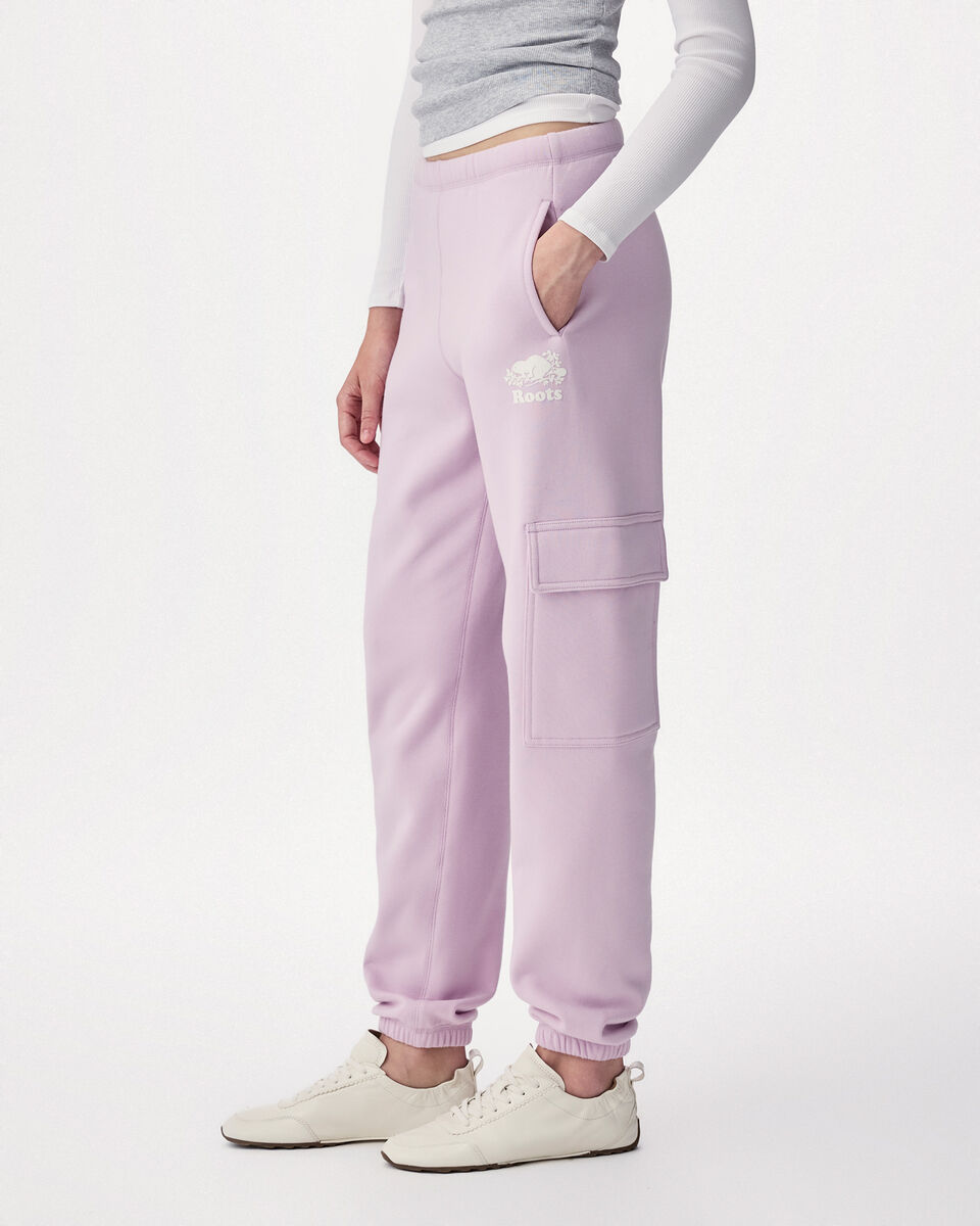 Pantalon cargo molletonn&eacute; en coton biologique Cooper