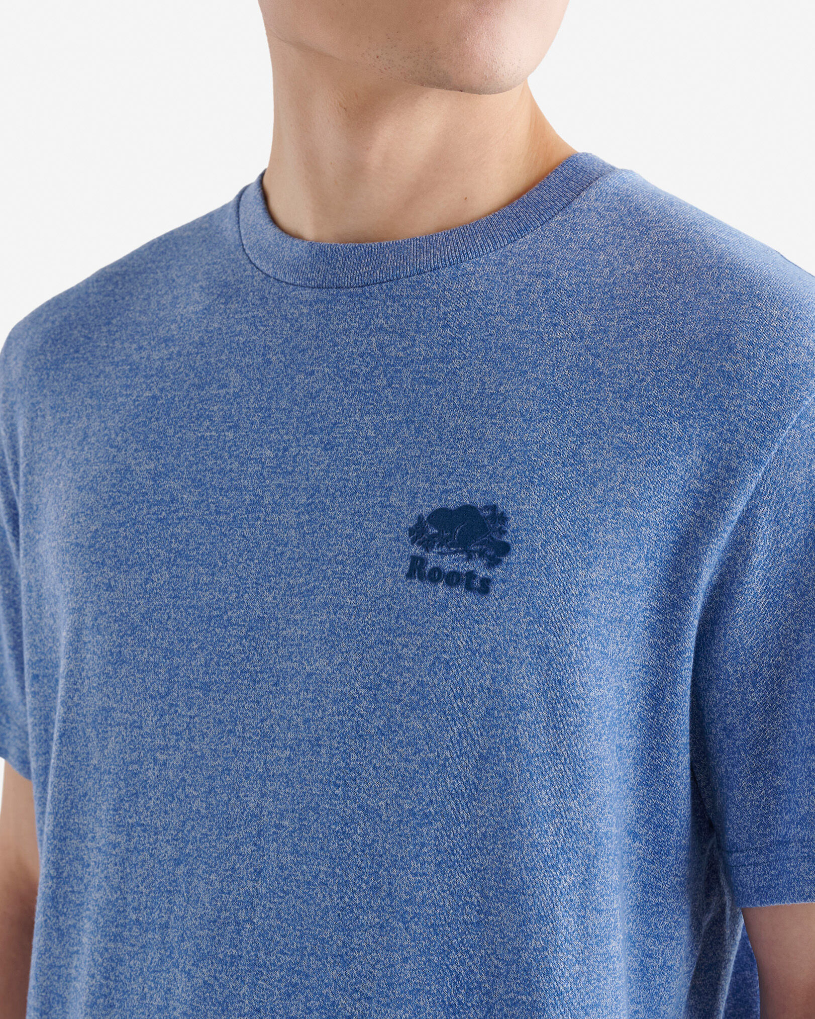 T-shirt poivré en coton bio pour hommes