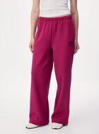 Pantalon molletonn&eacute; en coton biologique &agrave; jambe large Cooper 