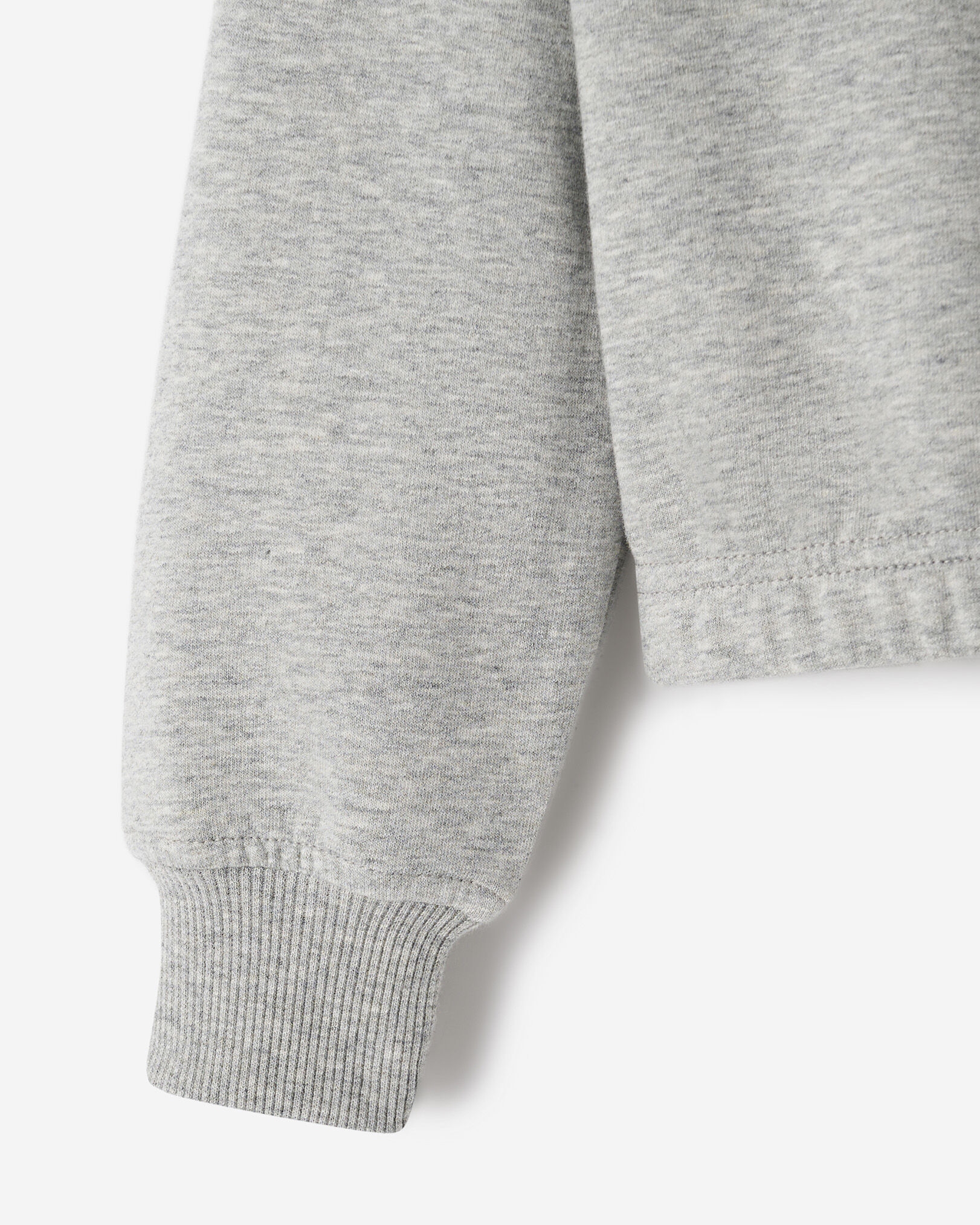 Chandail cintré à col rond en molleton douillet pour toutes-petites