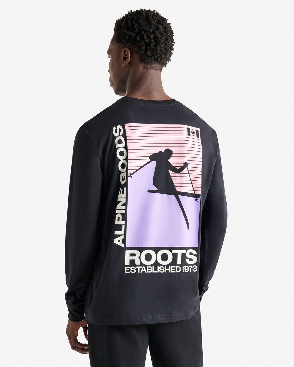 T-shirt à manches longues rétro alpin pour homme