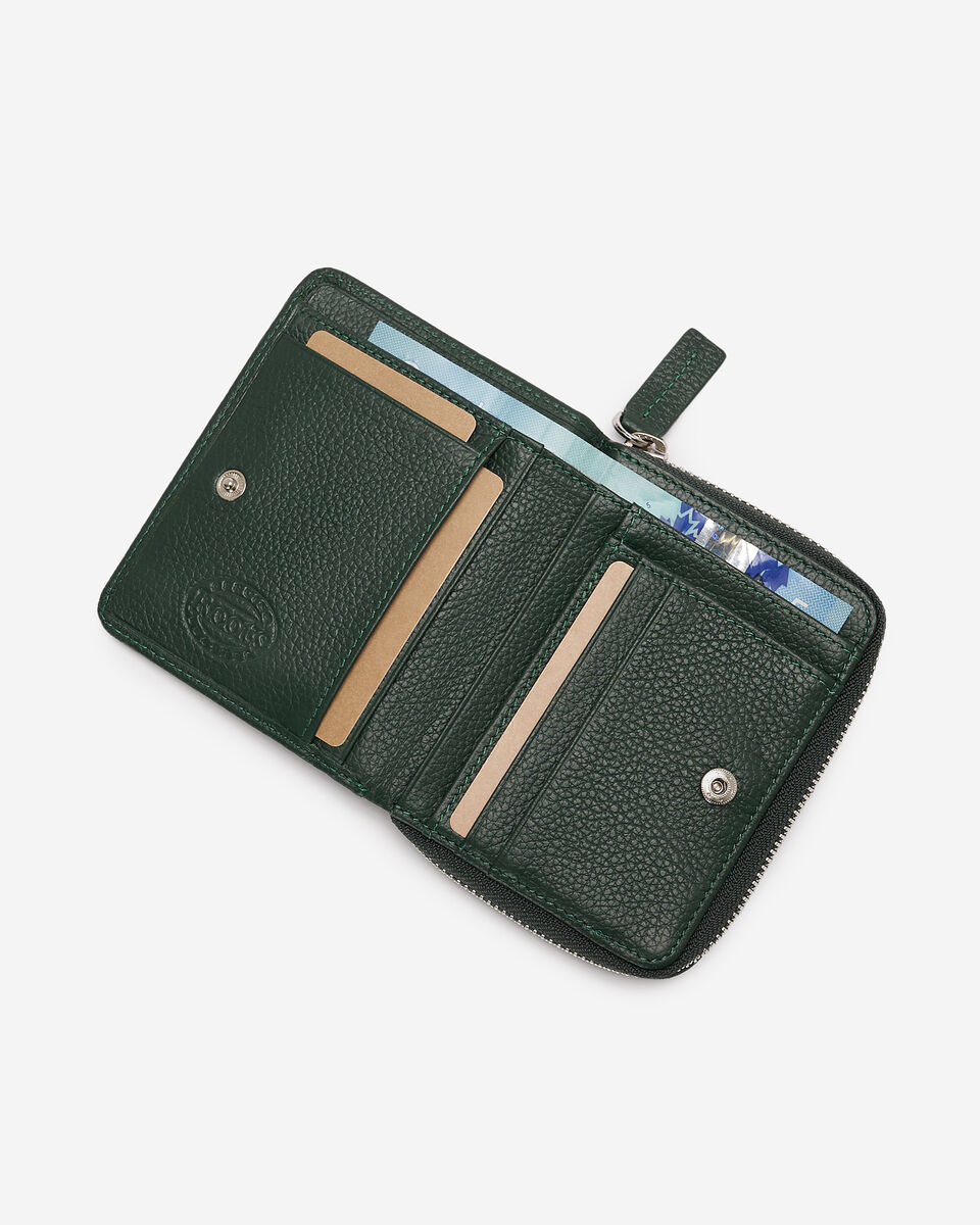 Petite pochette à glissière en cuir Cervino