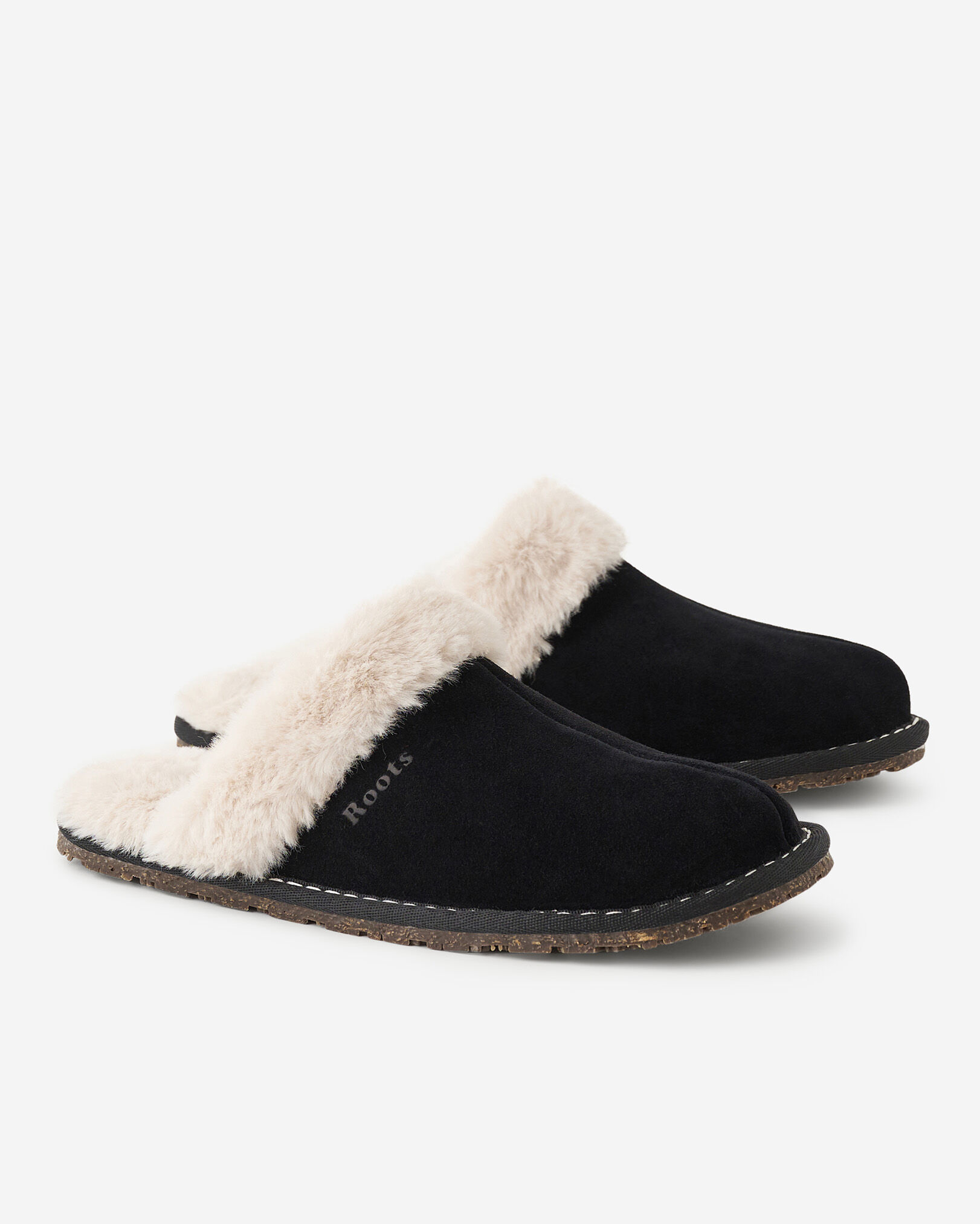 Roots Women s Mule Suede Slipper in Black