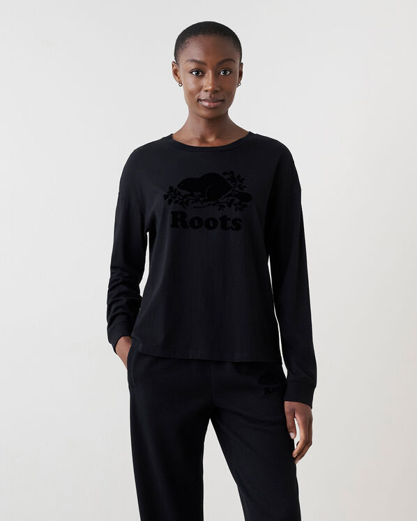 Womens Organic Cooper Beaver Long Sleeve T-shirt
