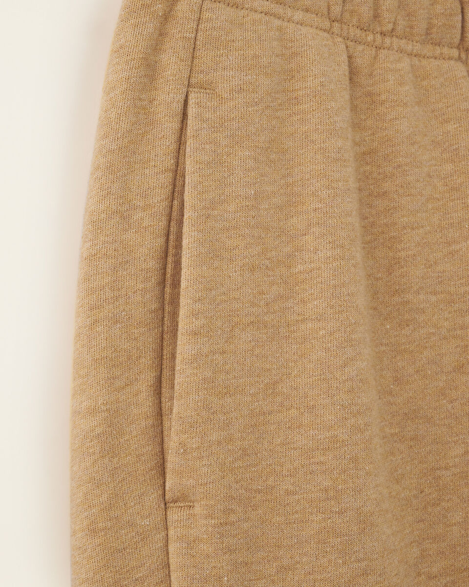 Pantalon ajusté à taille haute en molleton de coton bio Cooper