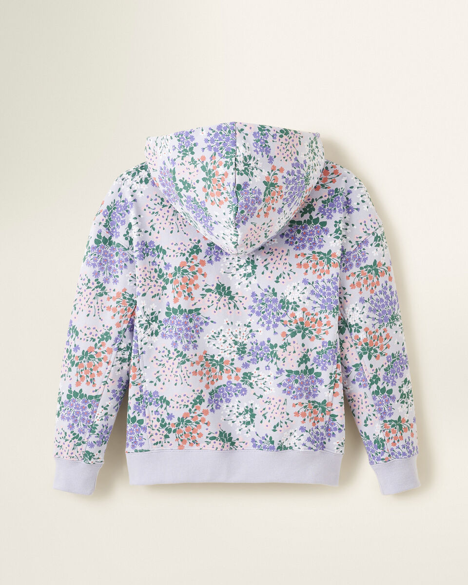 Chandail original à capuchon et glissière motif floral pour enfants