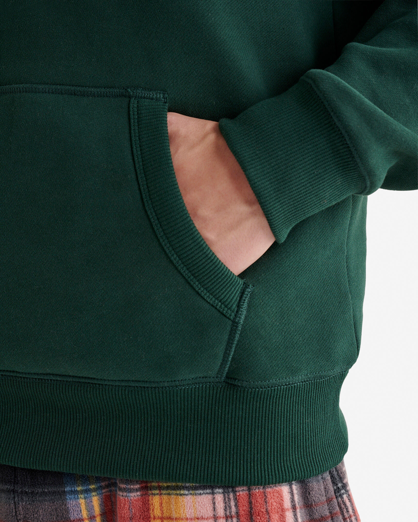 Plaid Applique Kanga Hoodie