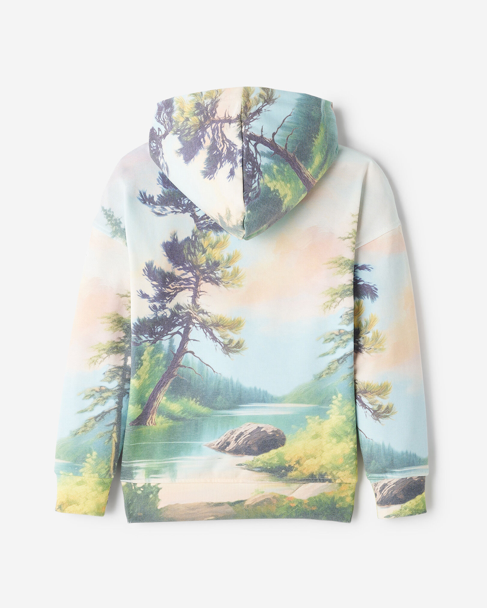 Kids Beaver Canoe Landscape Hoodie