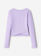 T-shirt sport &agrave; ourlet tulipe ajust&eacute; pour filles