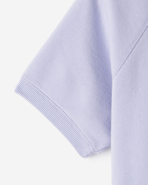 Chandail à col à glissière et manches courtes en coton bio Cooper