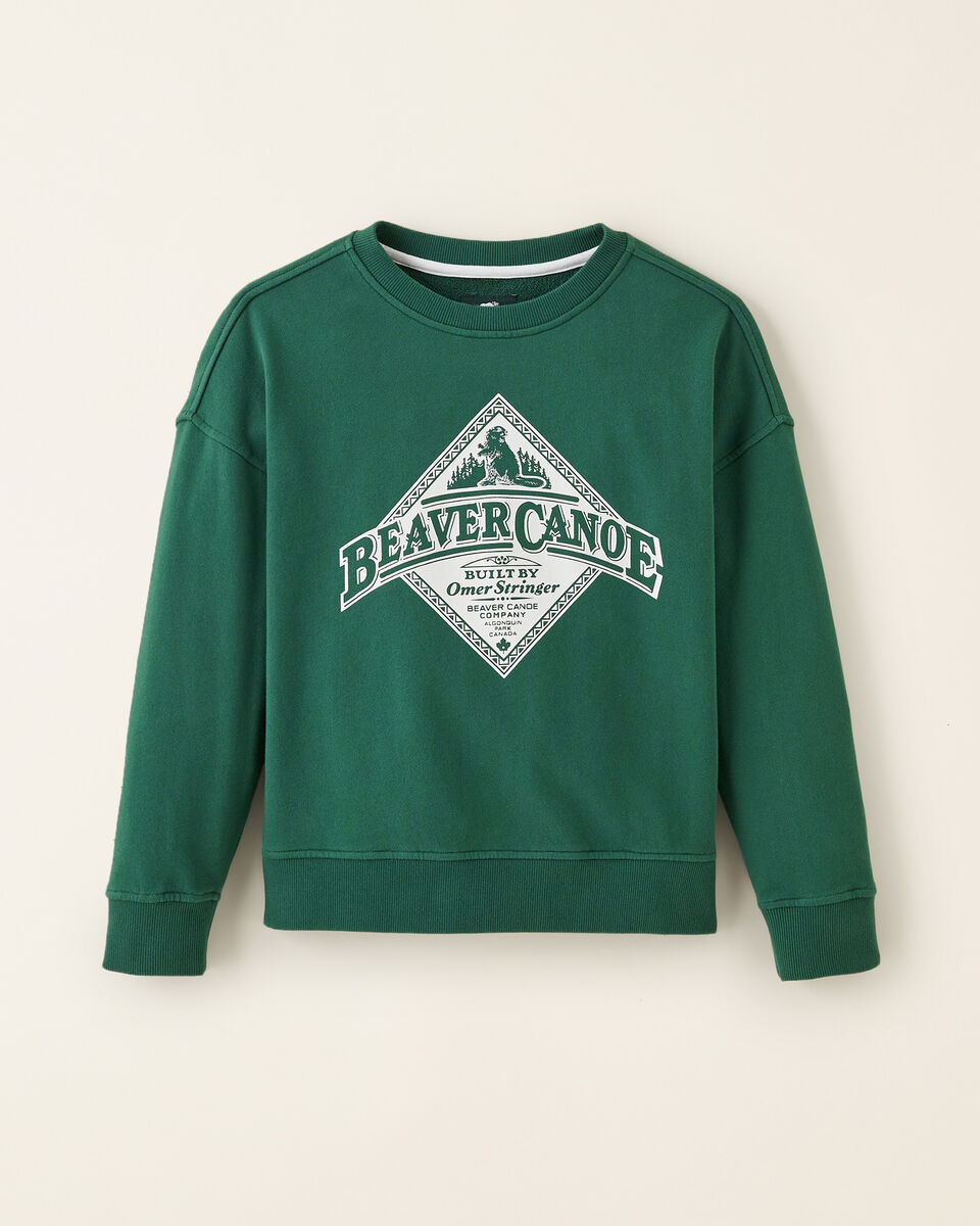 Kids Beaver Canoe Relaxed Crew Sweatshirt