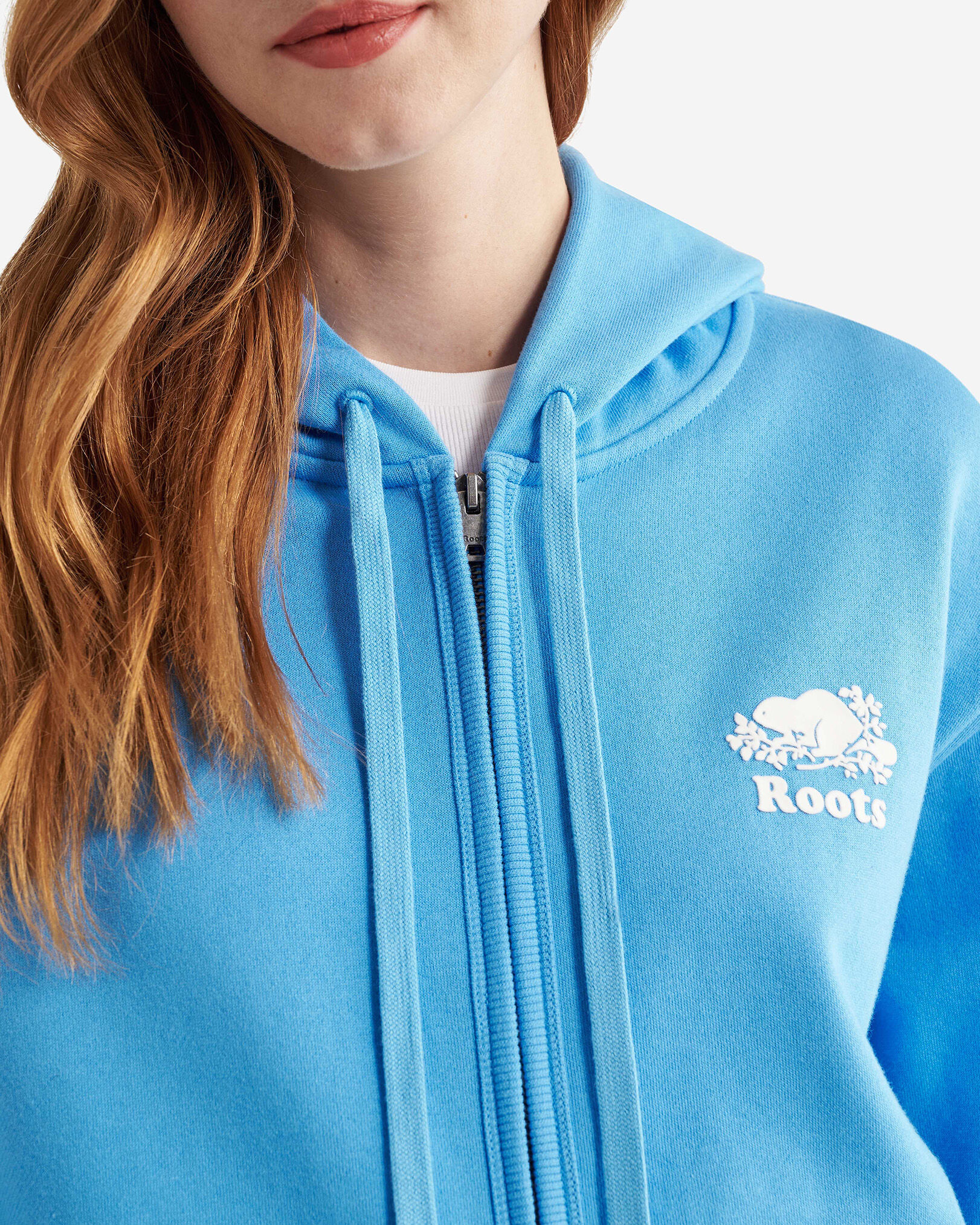 Chandail original décontracté à capuchon et glissière en coton bio