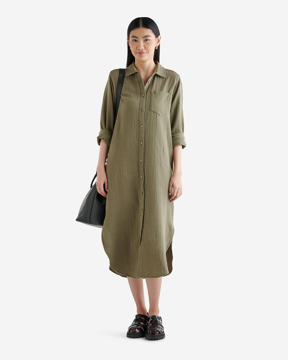 Isla Cotton Gauze Shirt Dress