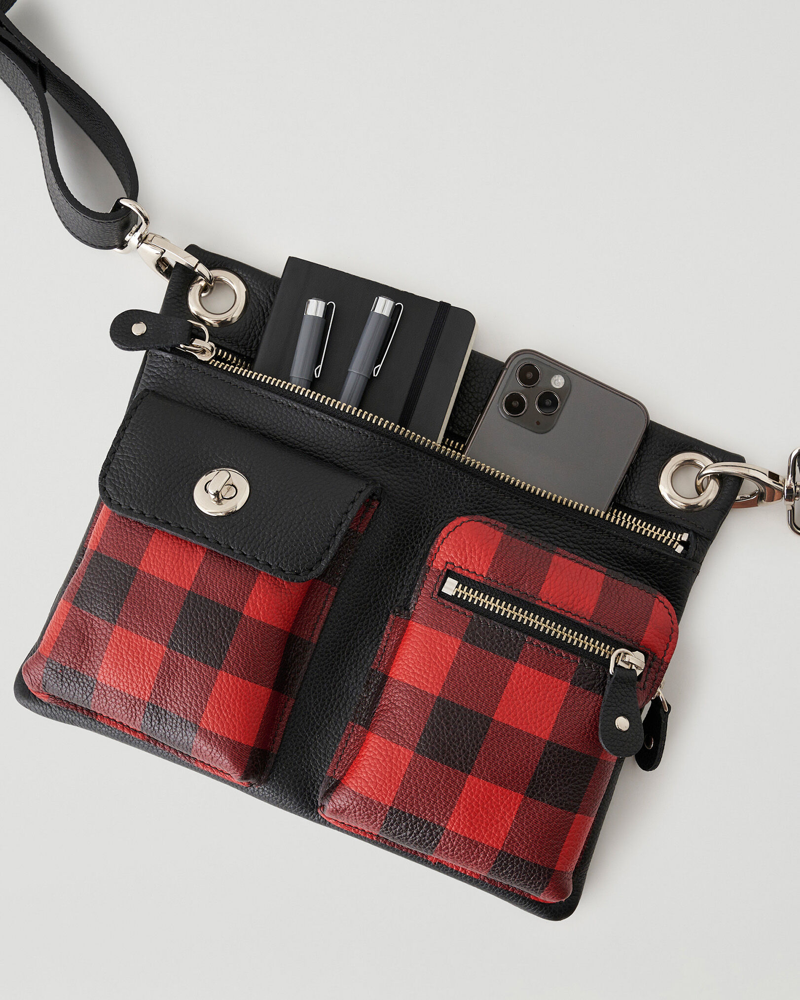 Plaid bum bag shop