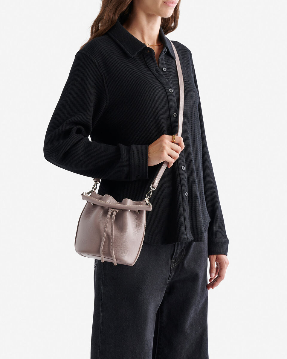 Mini sac seau 2.0 en cuir Cervino