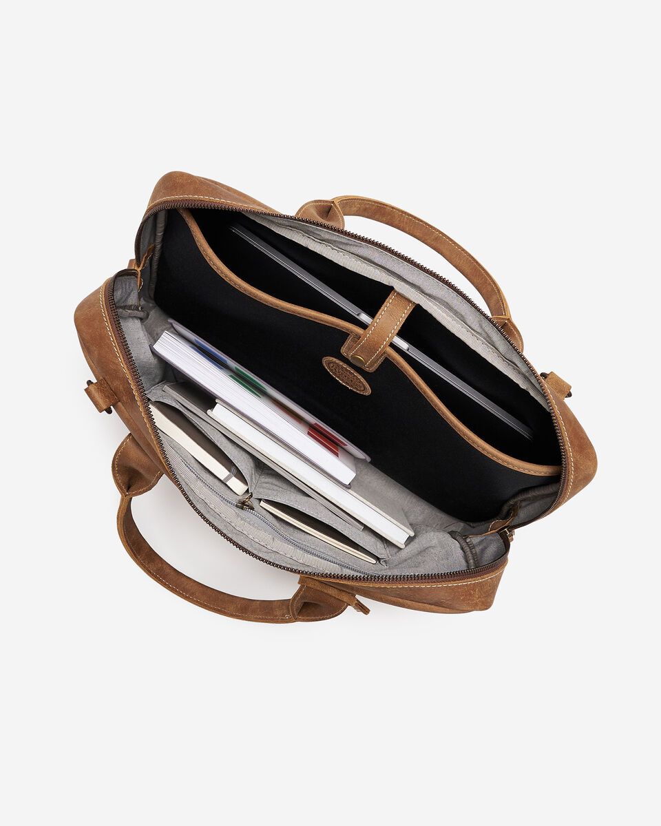 Sac &agrave; ordinateur Wellington en cuir Tribe