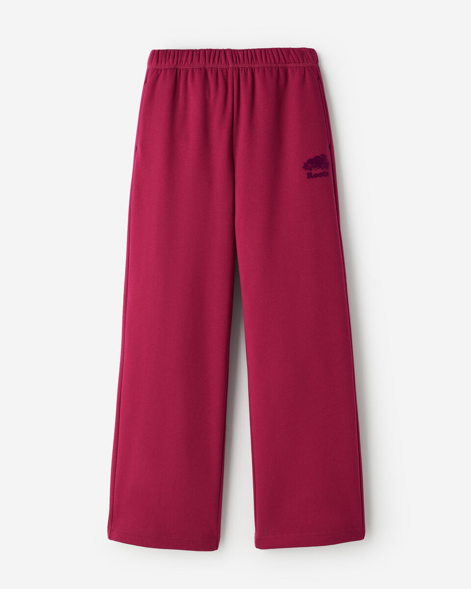 Pantalon molletonn&eacute; en coton biologique &agrave; jambe large Cooper 