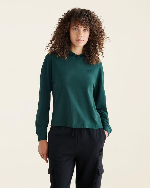 Womens Organic Cooper Hooded Long Sleeve T-Shirt