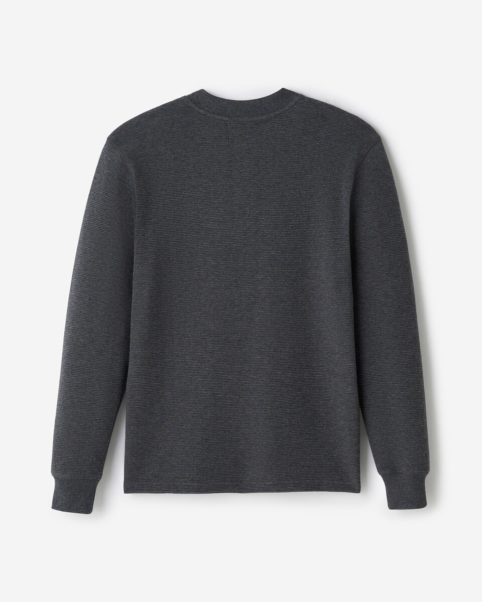 Chandail henley à col boutonné en tricot double Thompson