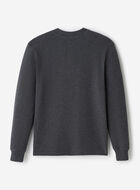 Chandail henley à col boutonné en tricot double Thompson