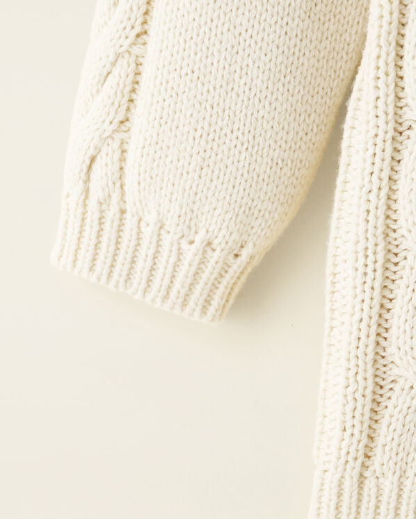 Toddler Girls Cable V-Neck Sweater Dress