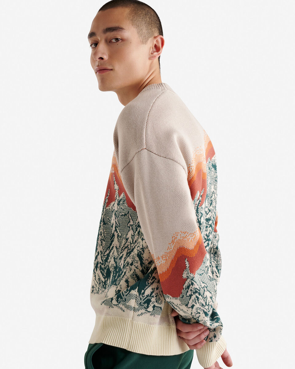 Landscape Intarsia Crew Sweater