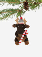 Candy Cane Moose Ornament