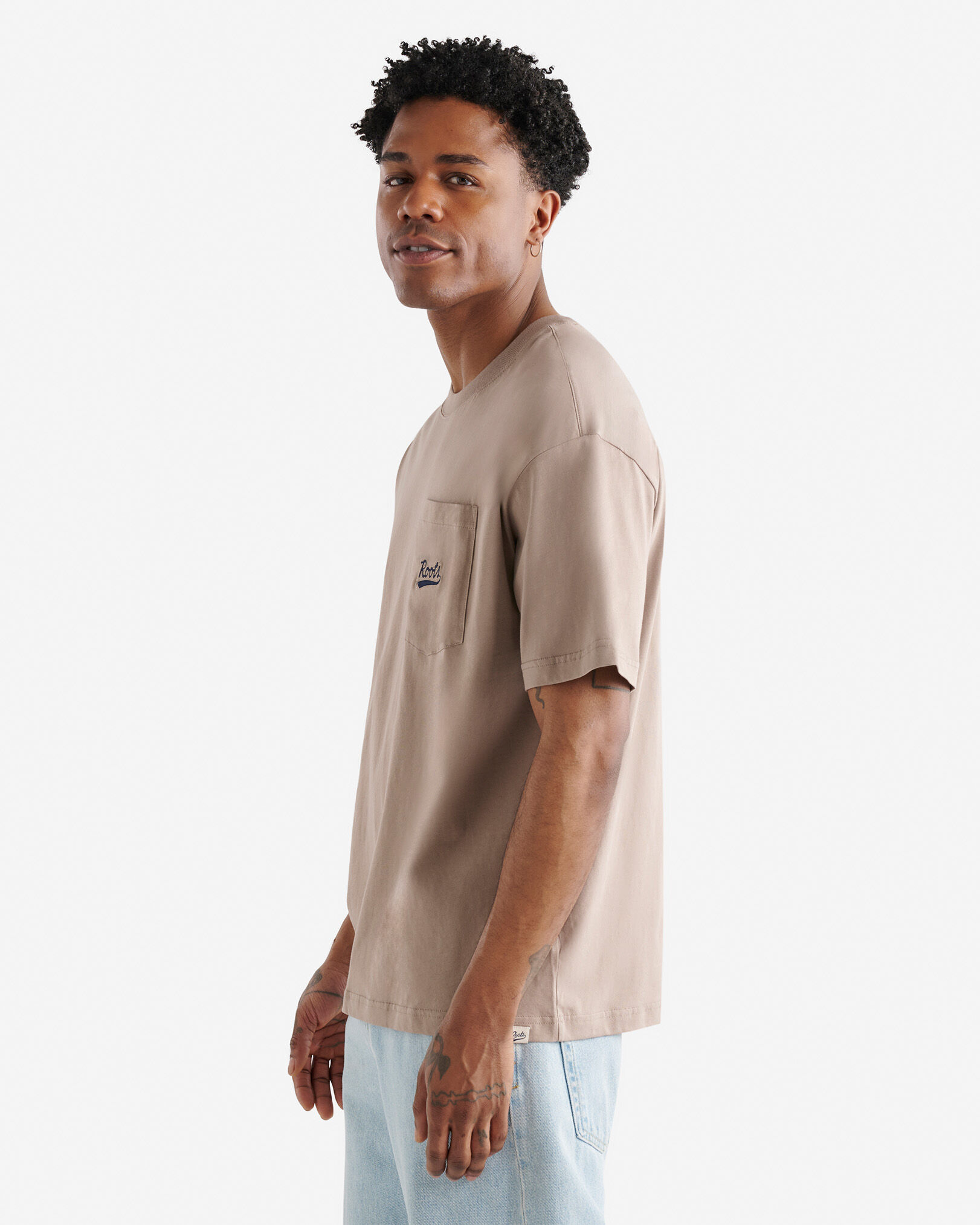 Mens Roots Relaxed Pocket T-Shirt