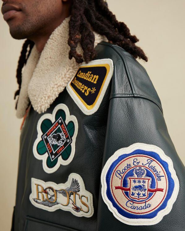 Blouson aviateur Roots x Adidem Asterisks