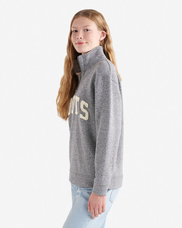 Roots Applique Half Zip Stein Roots Applique Half Zip Stein
