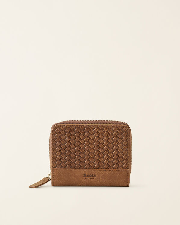 Small Zip Around Clutch Woven
