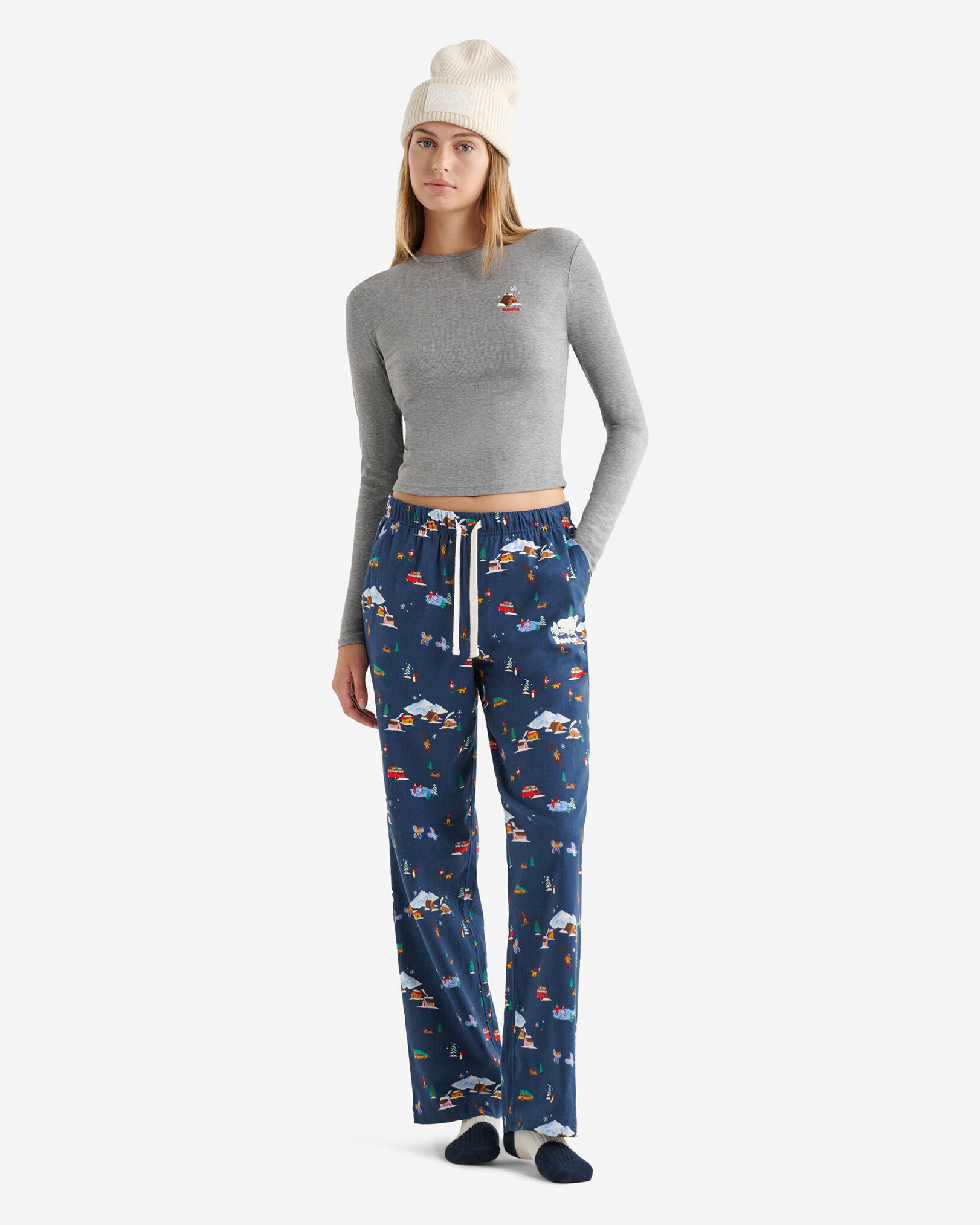 Womens Holiday Fitted Long Sleeve Top