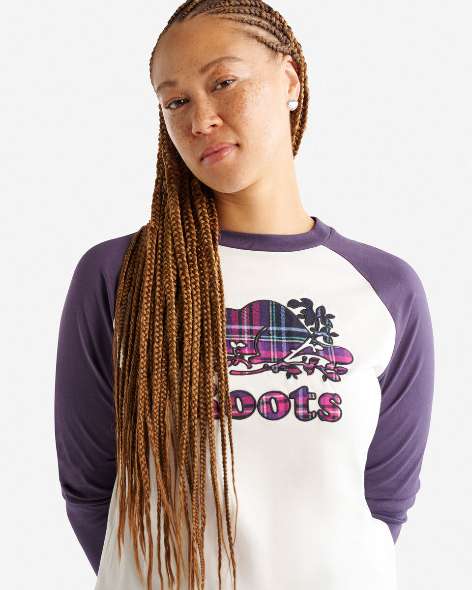 T-shirt manches longues à carreaux Inglenook pour femmes