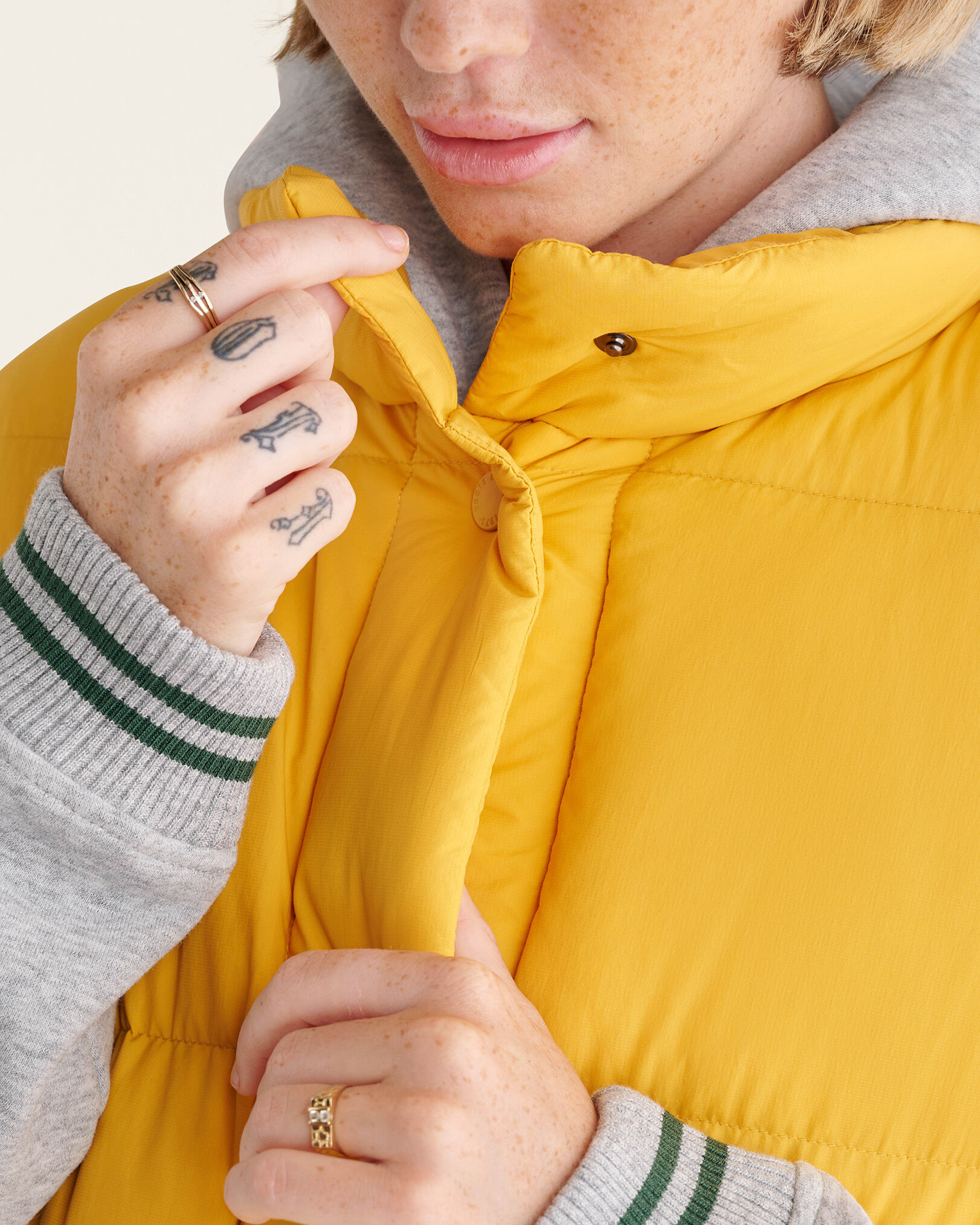 Mustard yellow hotsell puffer vest