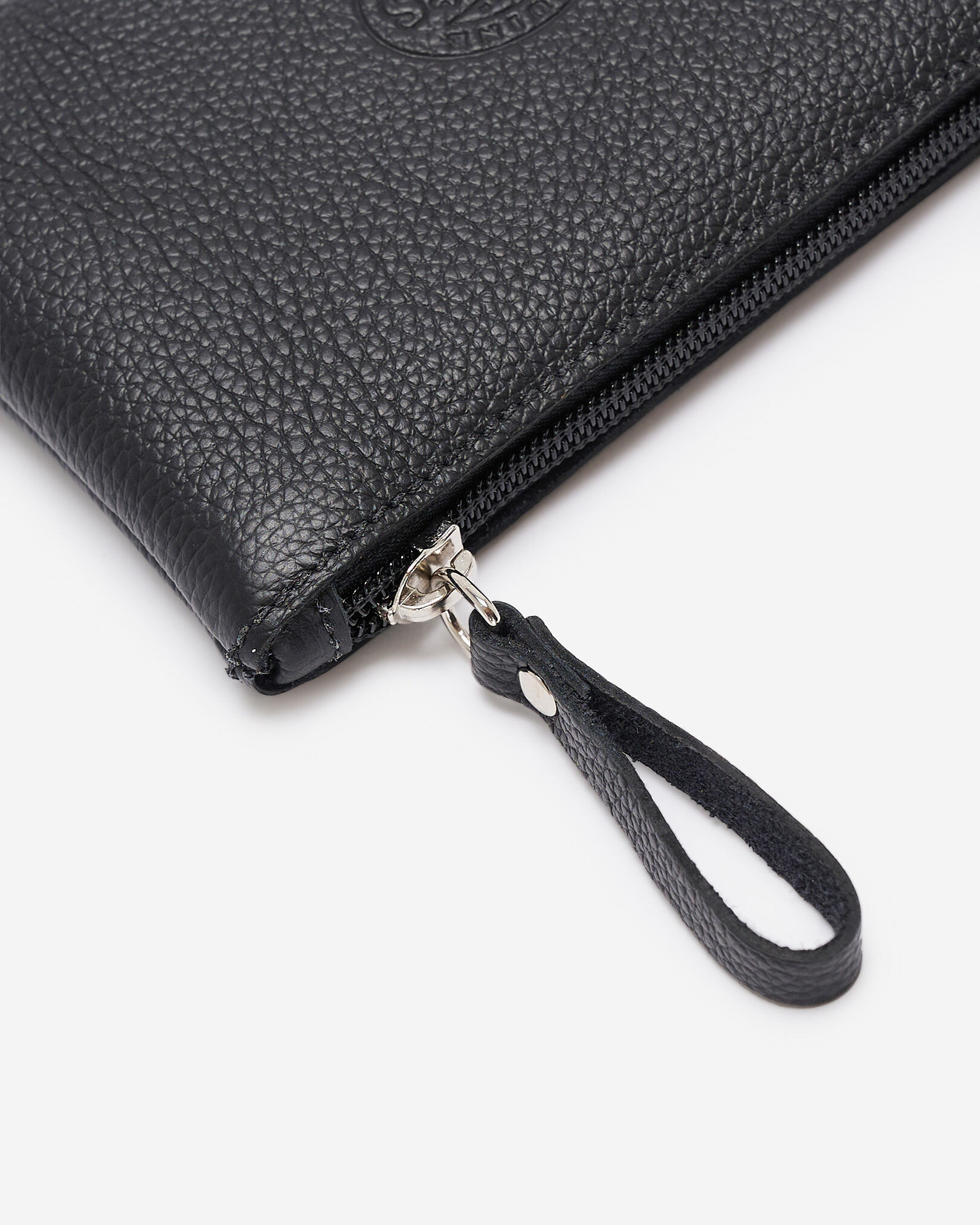 Small black zipper pouch best sale