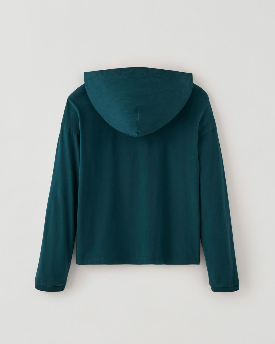 Womens Organic Cooper Hooded Long Sleeve T-shirt