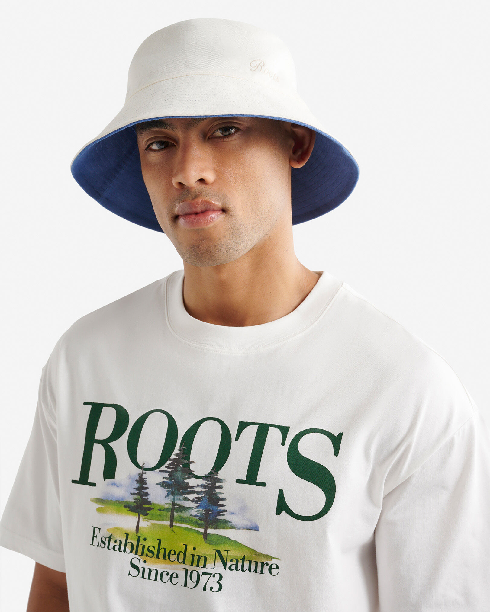 Chapeau style pêcheur réversible