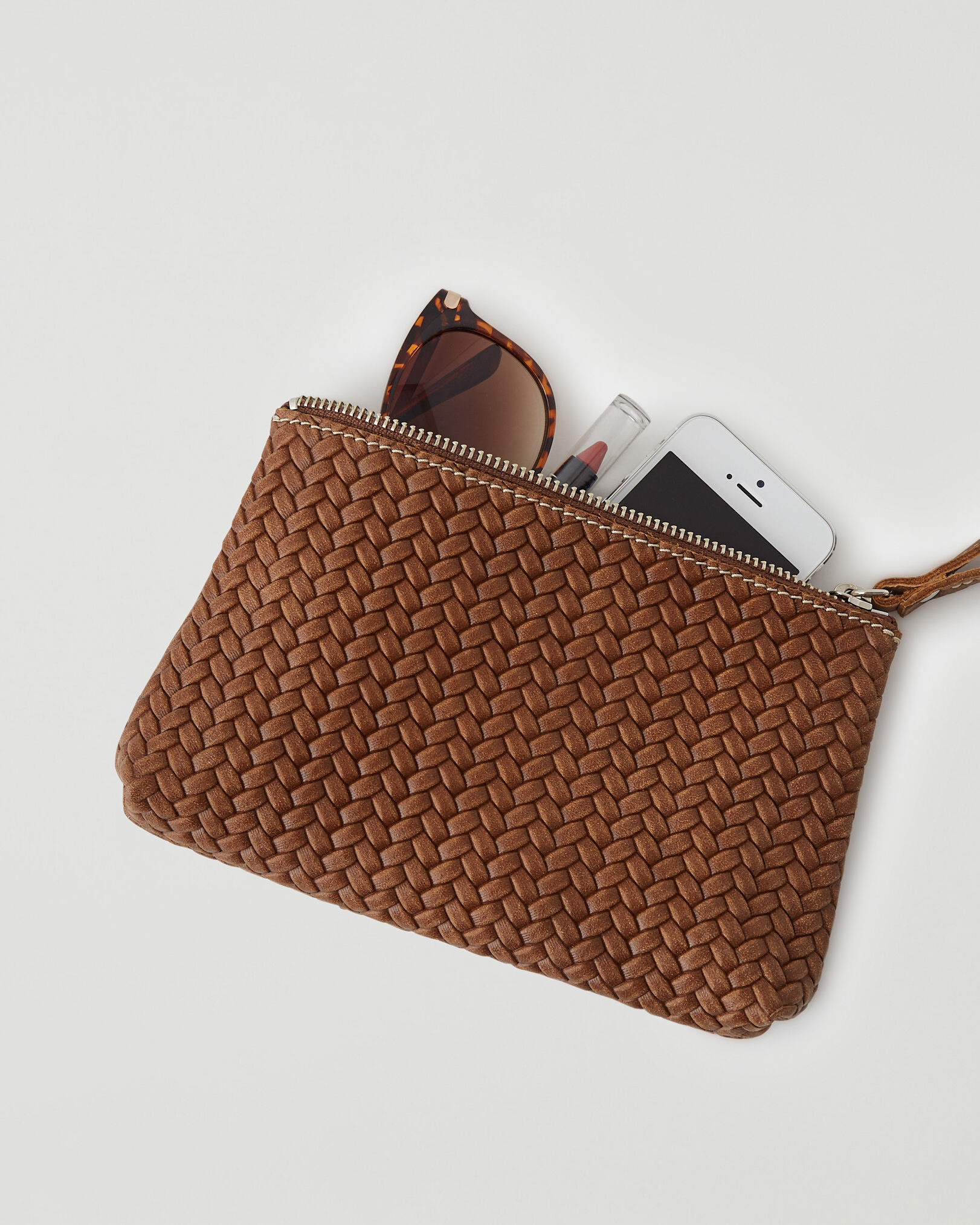 Wristlet cheap pouch leather