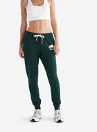 Pantalon original ajusté à cheville côtelée en molleton de coton bio