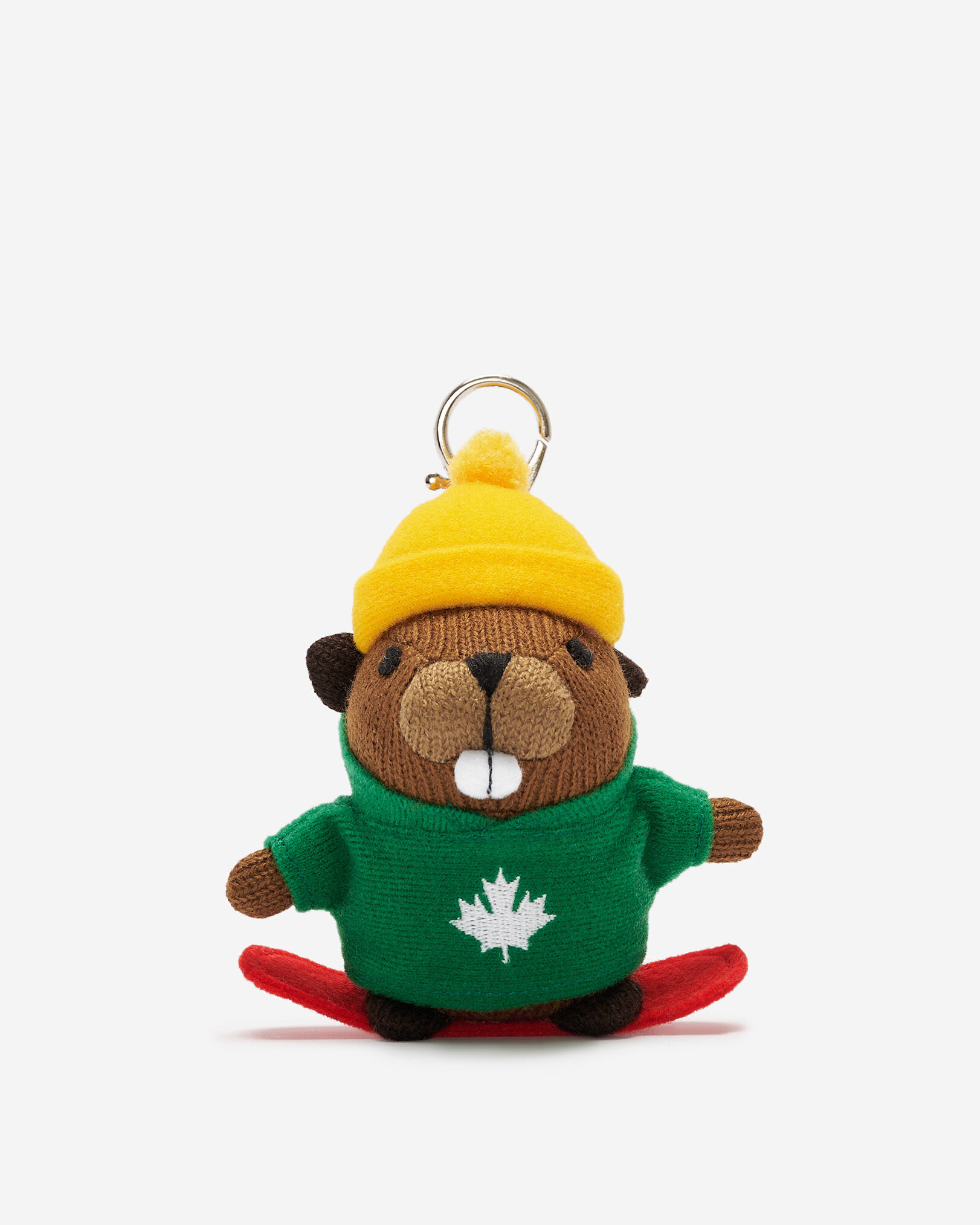Snowboard Beaver Keychain