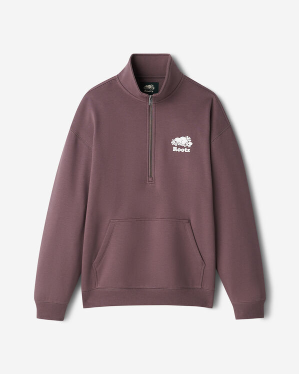 Organic Cooper Relaxed Quarter Zip Stein