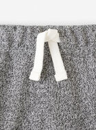 Pantalon ajusté à cheville côtelée en molleton de coton bio pour fille