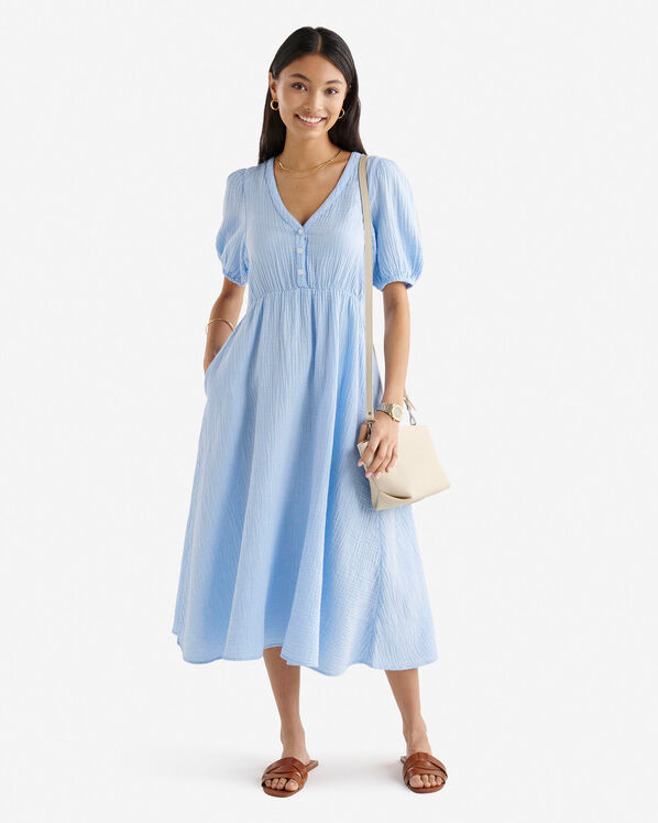 Isla Cotton Gauze Tea Dress